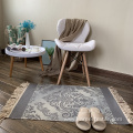 Cotton Woven Nordic FringeRug with Tassel Geometric rugs